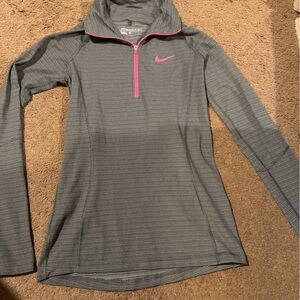 Nike Golf Gray and Pink Dri-FIT Pullover